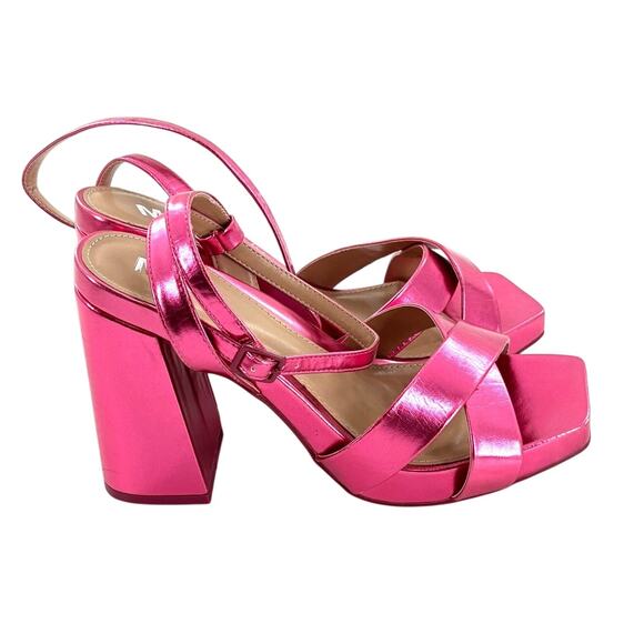 MIA Eloise Platform Heels 8.5 Pink NWOT Sandals Strap Cocktail Formal Glam - Picture 2 of 7